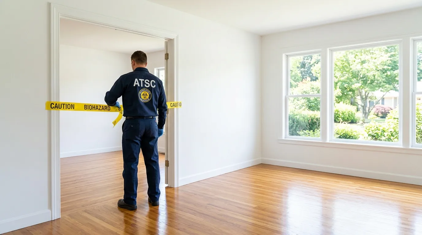 Certified biohazard cleanup crew performing Crime Scene Cleanup in Macon